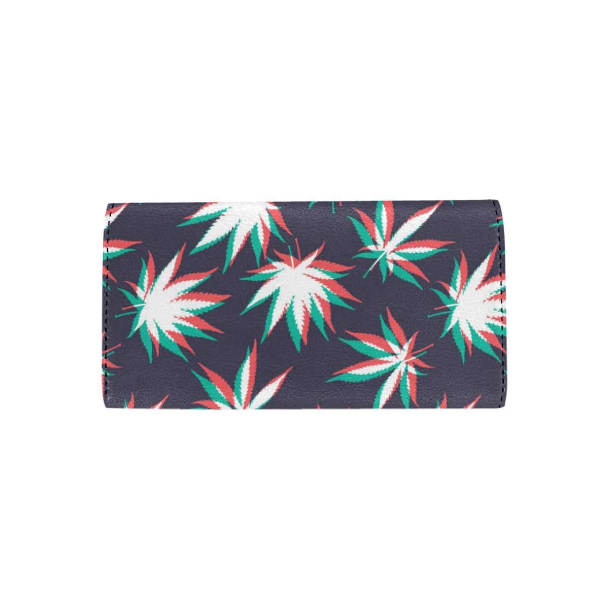 Pot Leaf Pattern Print Design A01 Women's Trifold Wallet