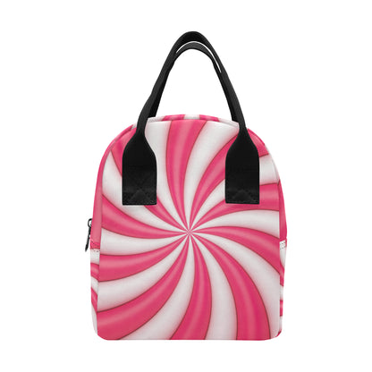 Vortex Twist Swirl Candy Print Insulated Lunch Bag