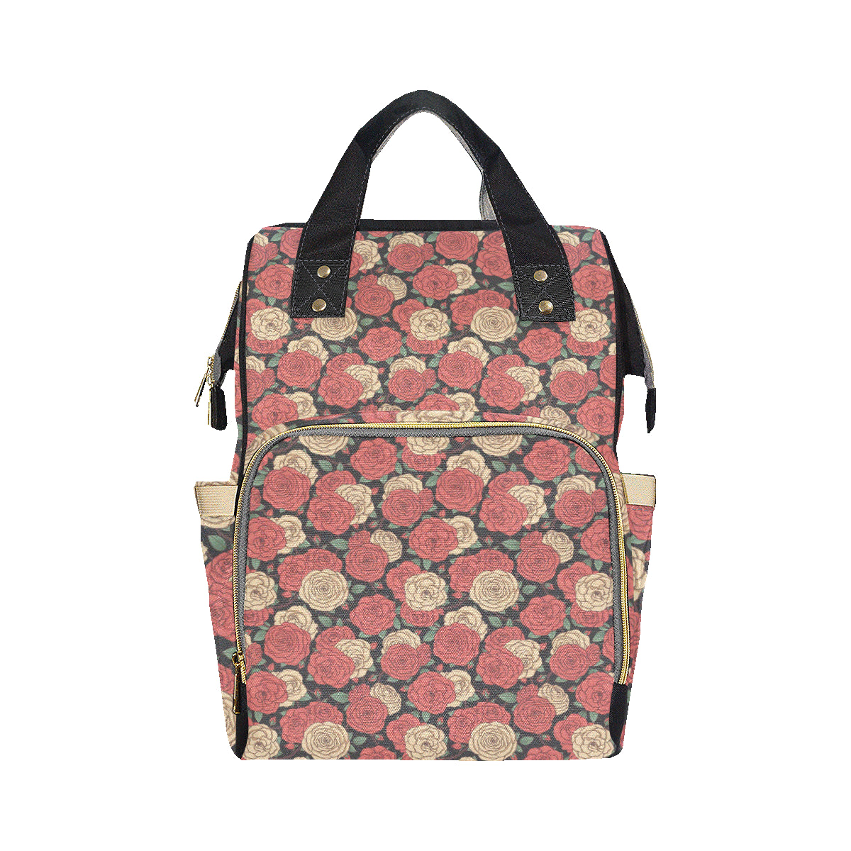 Camellia Pattern Print Design CM01 Diaper Bag Backpack
