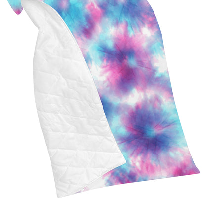 Tie Dye Blue Pink Premium Quilt