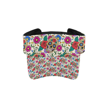 Sugar Skull Colorful Themed Print Unisex Sun Visor