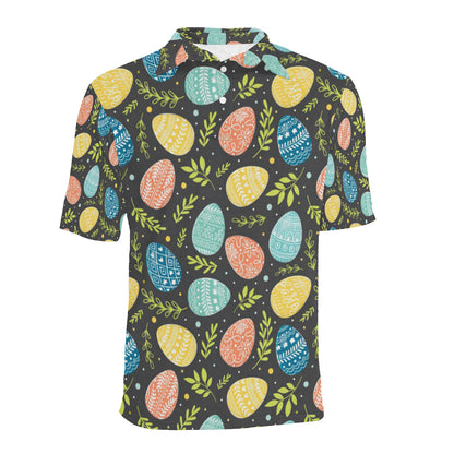 Easter Eggs Pattern Print Design RB01 Men Polo Shirt