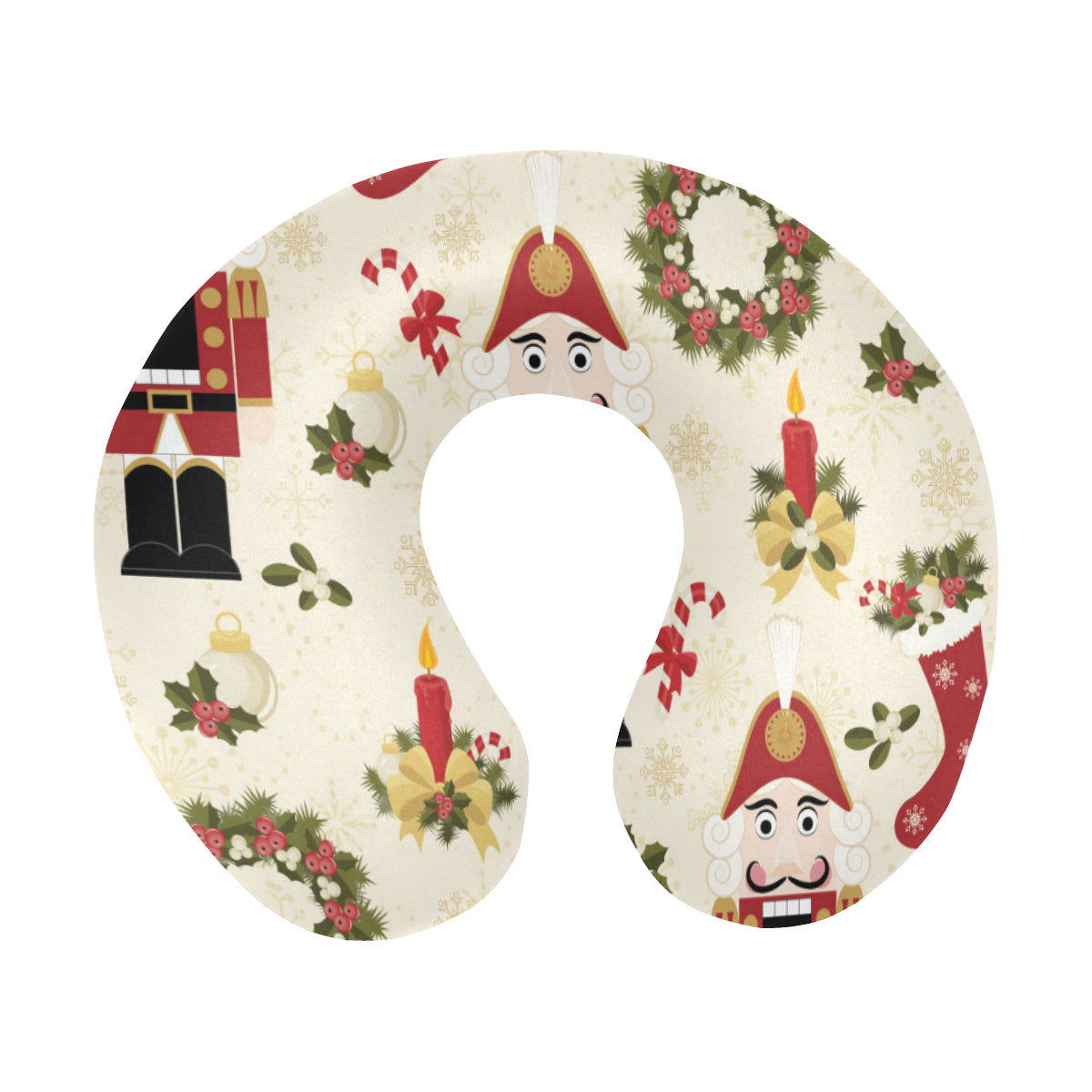 Nutcracker Pattern Print Design A01 U-Shaped Travel Neck Pillow
