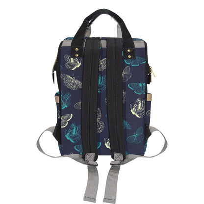 Monarch Butterfly Pattern Print Design 01 Diaper Bag Backpack