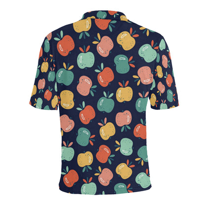 Apple Pattern Print Design AP09 Men Polo Shirt