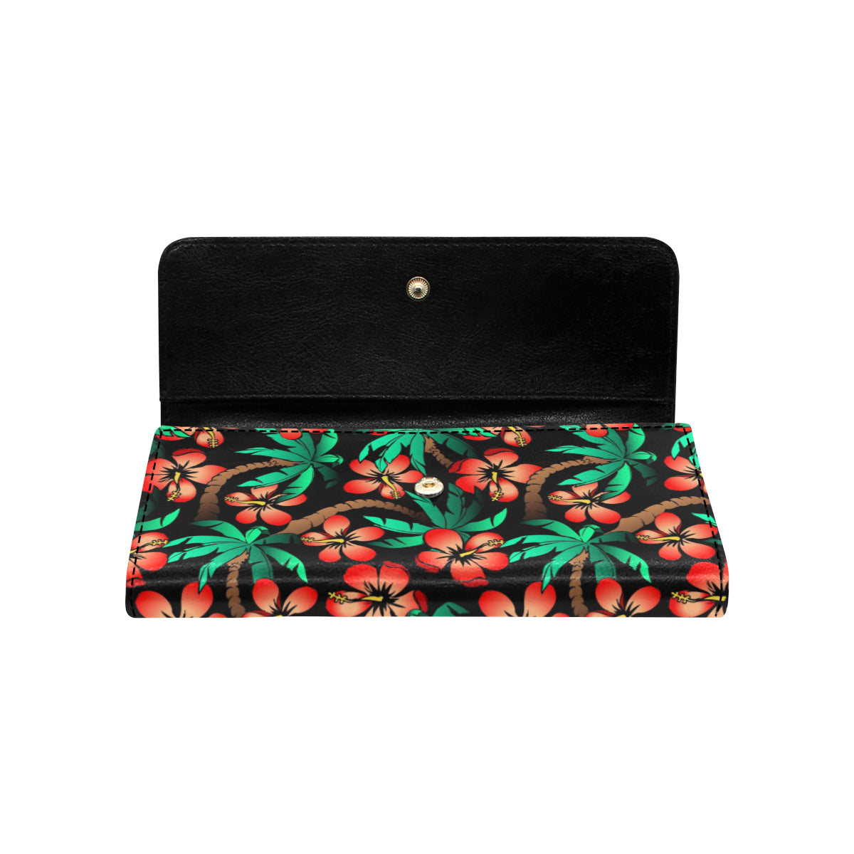 Hawaiian Themed Pattern Print Design H022 Women's Trifold Wallet