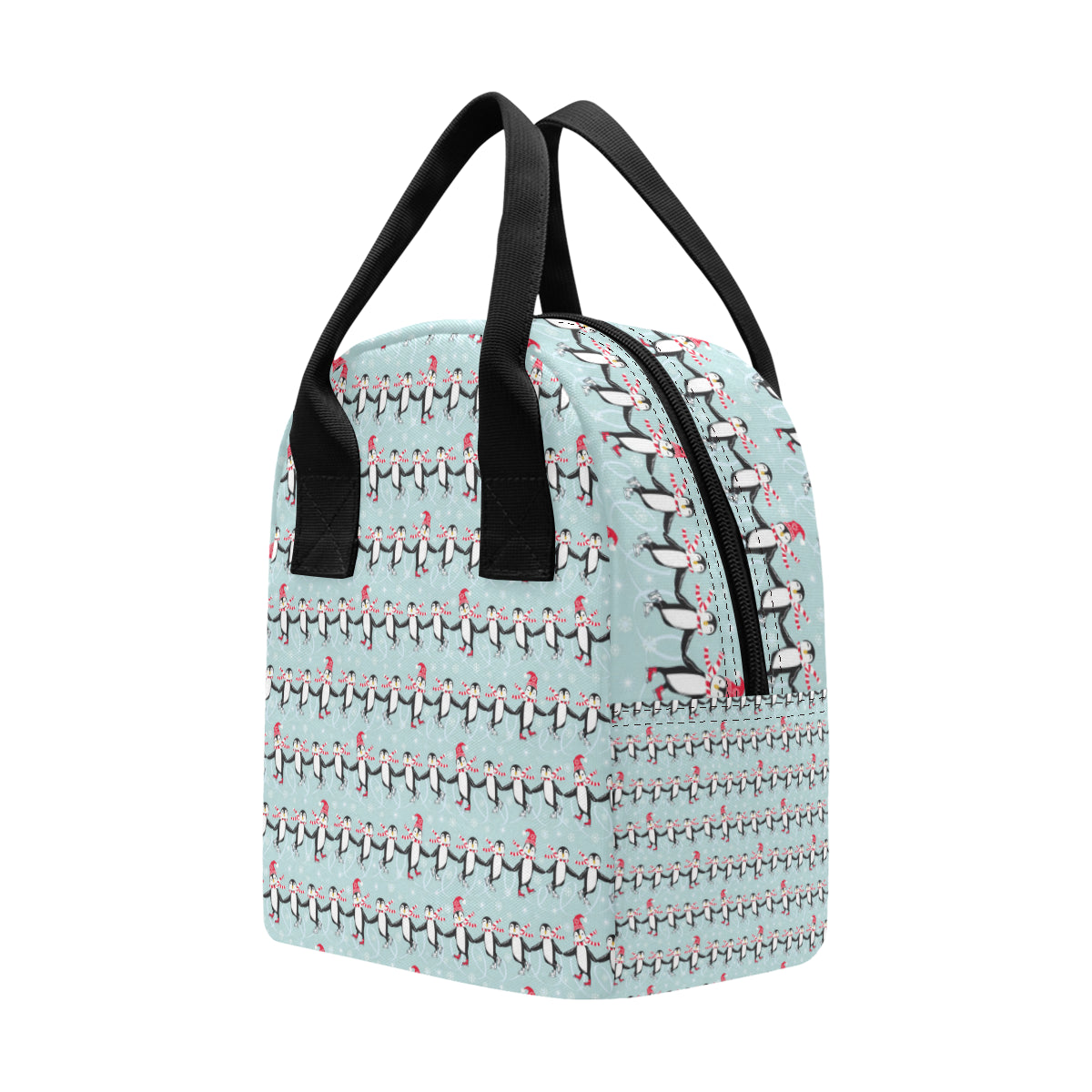 Penguin Sking Design Insulated Lunch Bag