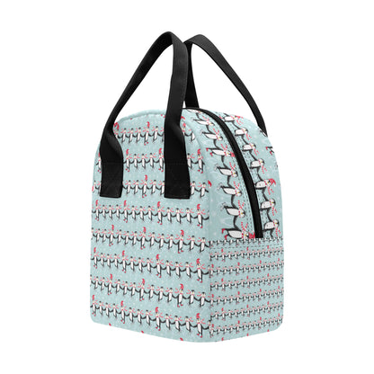 Penguin Sking Design Insulated Lunch Bag