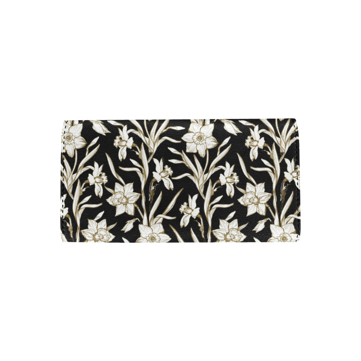 Daffodils Pattern Print Design DF06 Women's Trifold Wallet