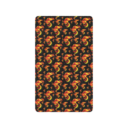 Rooster Print Themed Rubber Doormat