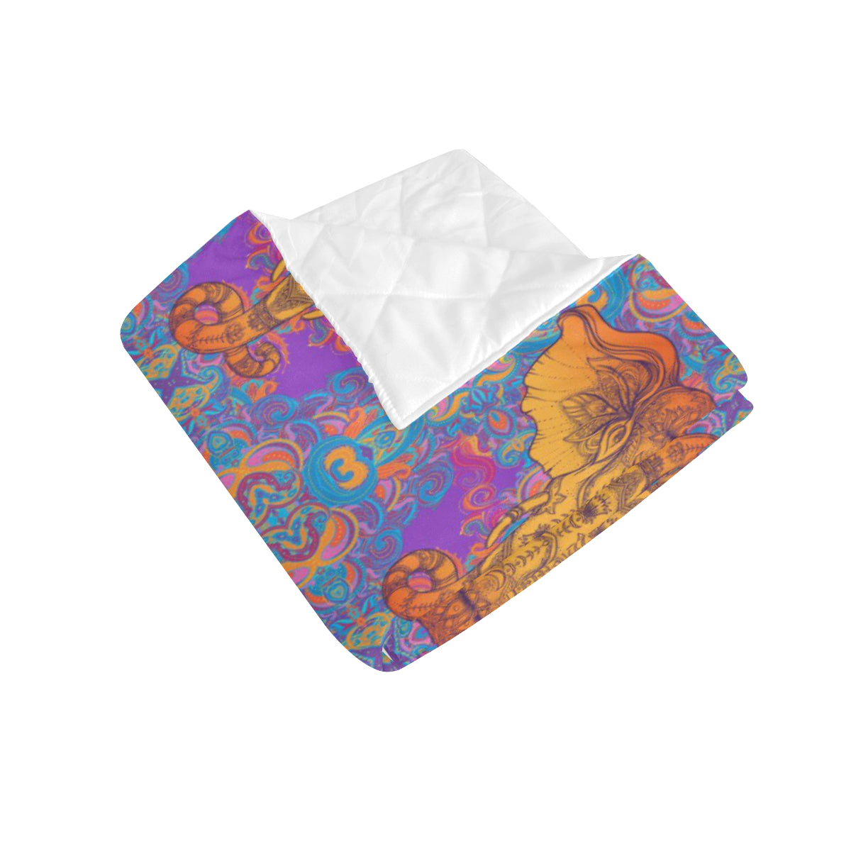 Gold Elephant Indian Premium Quilt