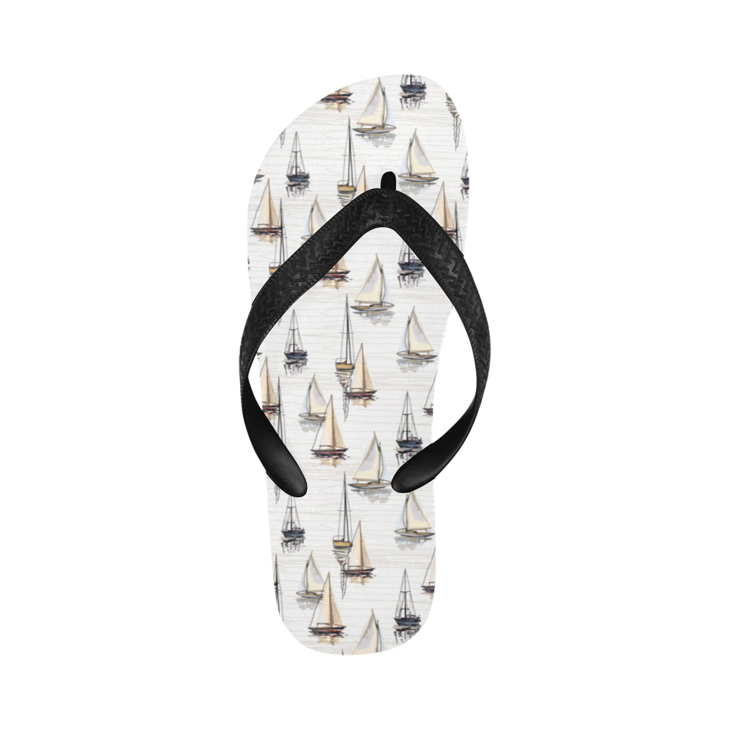 Sailboat Paint Pattern Print Design LKS307 Flip Flops