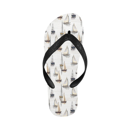 Sailboat Paint Pattern Print Design LKS307 Flip Flops