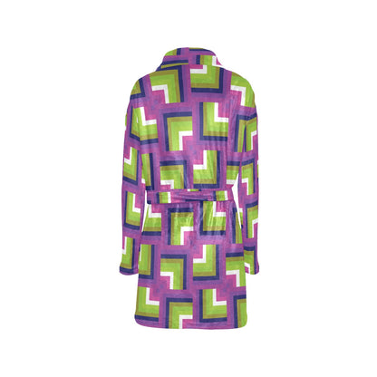Optical illusion Pattern Print Design A05 Women's Fleece Robe
