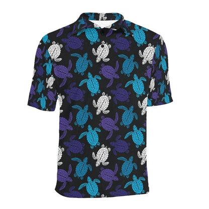 Sea Turtle Print Design LKS306 Men Polo Shirt