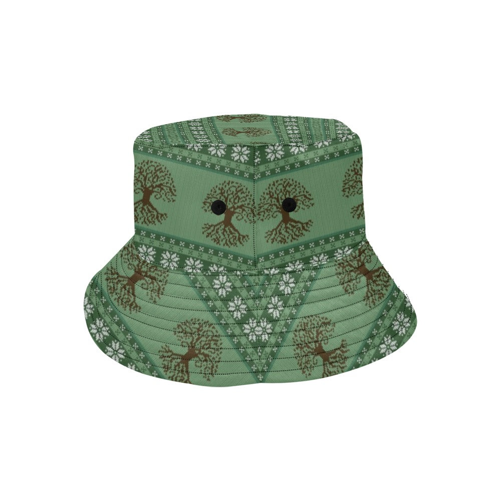 Tree Of Life Knit Style Print Design LKS301 Unisex Bucket Hat