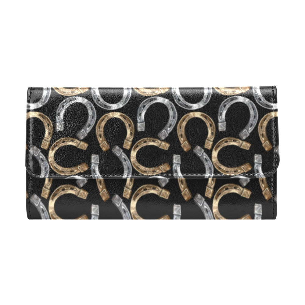 Horseshoe Print Design LKS305 Women's Trifold Wallet