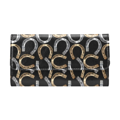 Horseshoe Print Design LKS305 Women's Trifold Wallet