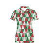 Christmas Tree Pattern Print Design 01 Women's Polo Shirt