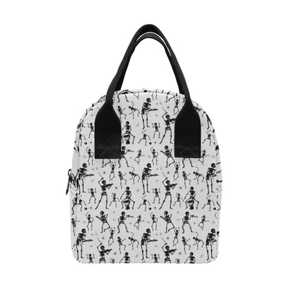 Skeleton Music Player Print Design LKS303 Insulated Lunch Bag