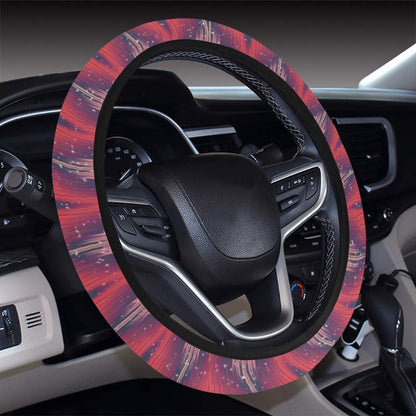 Ikat Print Design LKS401 Steering Wheel Cover with Elastic Edge