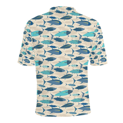 Tuna Fish Print Design LKS302 Men Polo Shirt