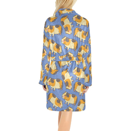 Guinea Pig Pattern Print Design 01 Women's Fleece Robe