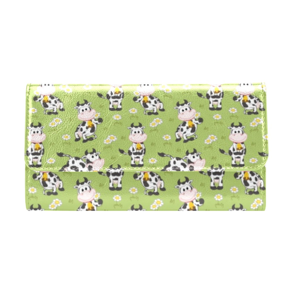 Cattle Print Design LKS401 Women's Trifold Wallet