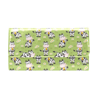 Cattle Print Design LKS401 Women's Trifold Wallet
