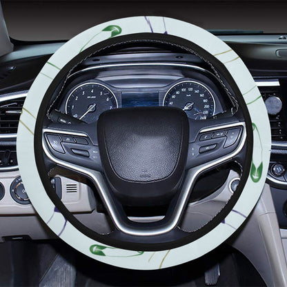 Safety Pin Print Design LKS303 Steering Wheel Cover with Elastic Edge
