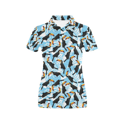 Toucan Print Design LKS303 Women's Polo Shirt