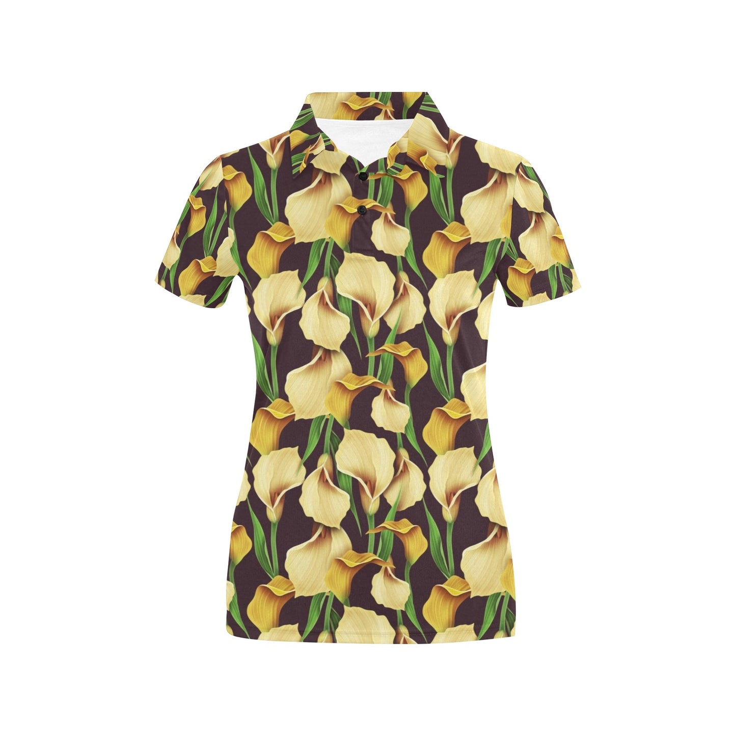 Lily Pattern Print Design LY013 Women's Polo Shirt