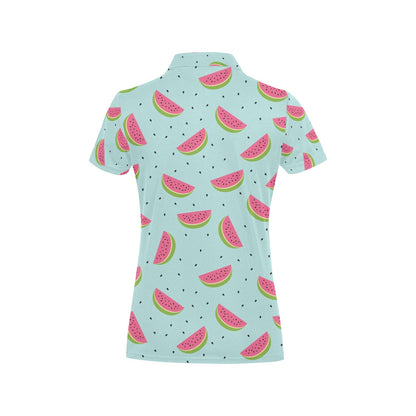 Watermelon Pattern Print Design WM06 Women's Polo Shirt