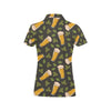 Beer Iris Pattern Print Design 02 Women's Polo Shirt