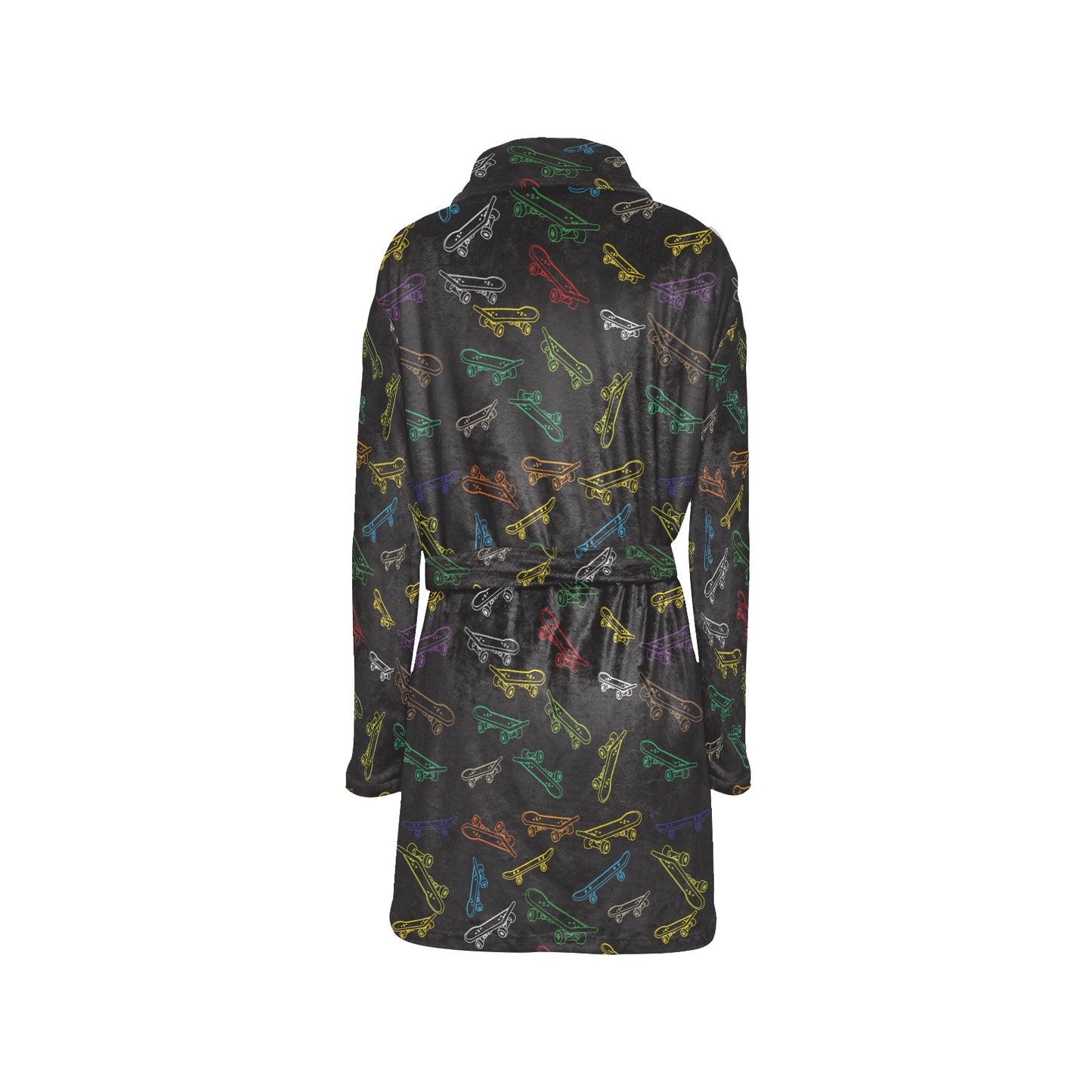 Skateboard Print Design LKS301 Women's Fleece Robe