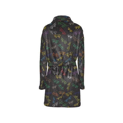 Skateboard Print Design LKS301 Women's Fleece Robe