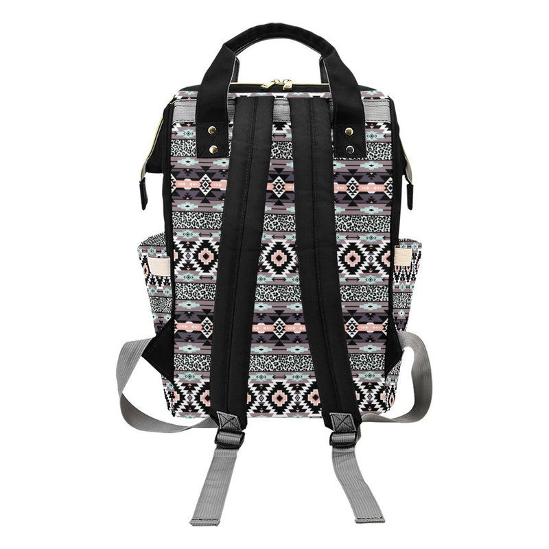 Safari Pattern Print Design LKS302 Diaper Bag Backpack