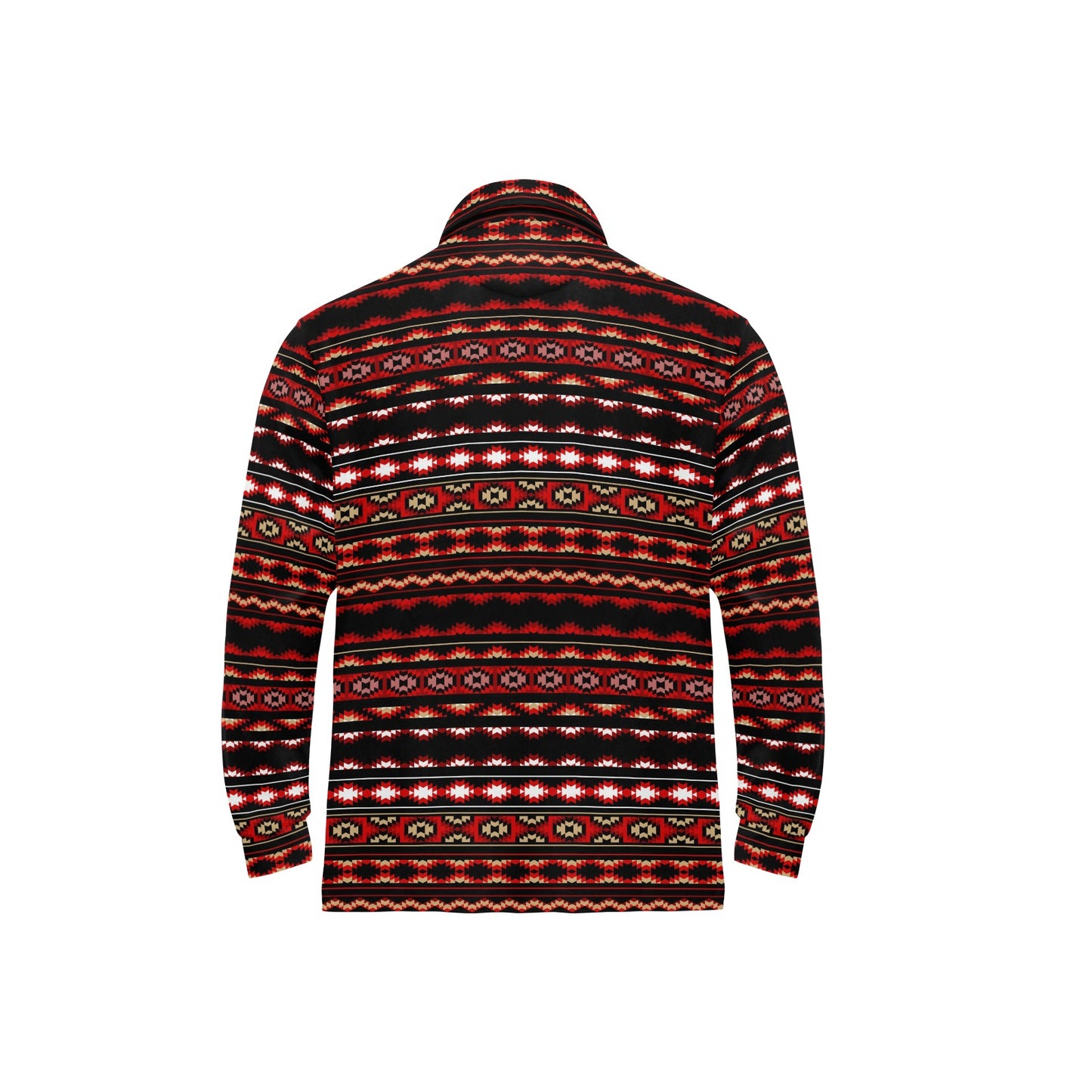 Southwestern Themed Long Sleeve Polo Shirt For Men's