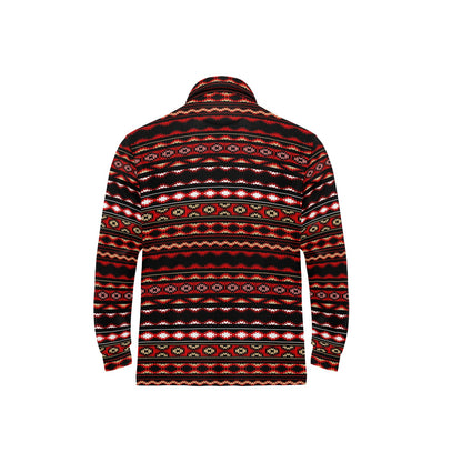 Southwestern Themed Long Sleeve Polo Shirt For Men's