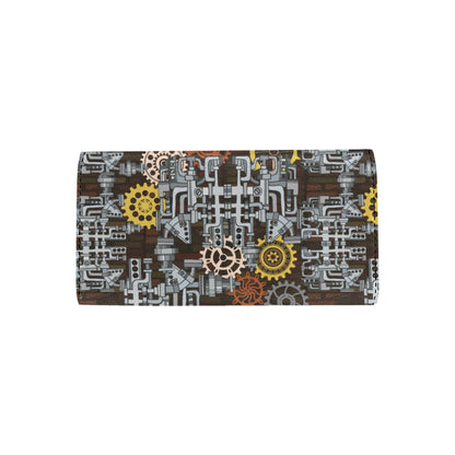 Mechanic Pattern Print Design 04 Women's Trifold Wallet
