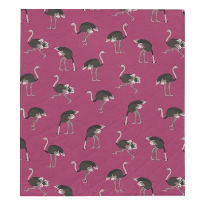 Emu Pattern Print Design 02 Premium Quilt