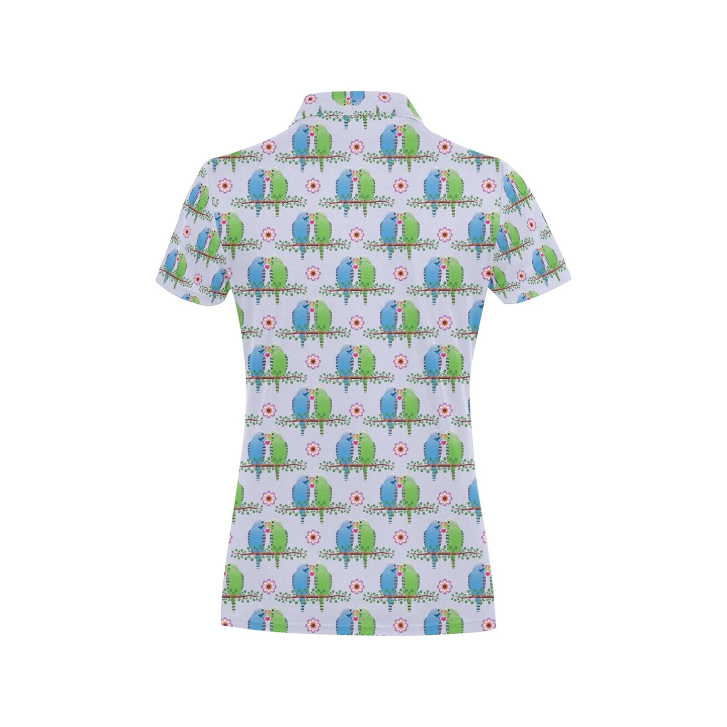 Budgerigar Pattern Print Design 05 Women's Polo Shirt