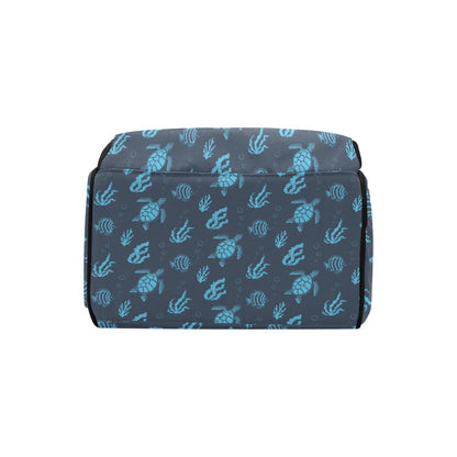 Sea Turtle Print Design LKS307 Diaper Bag Backpack