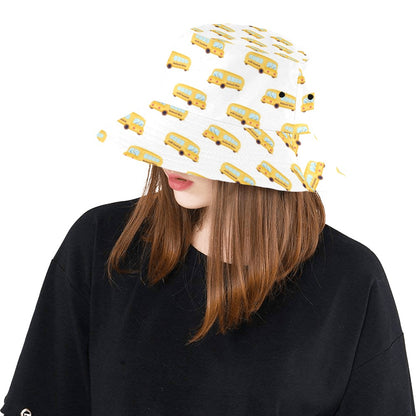 School Bus Print Design LKS306 Unisex Bucket Hat