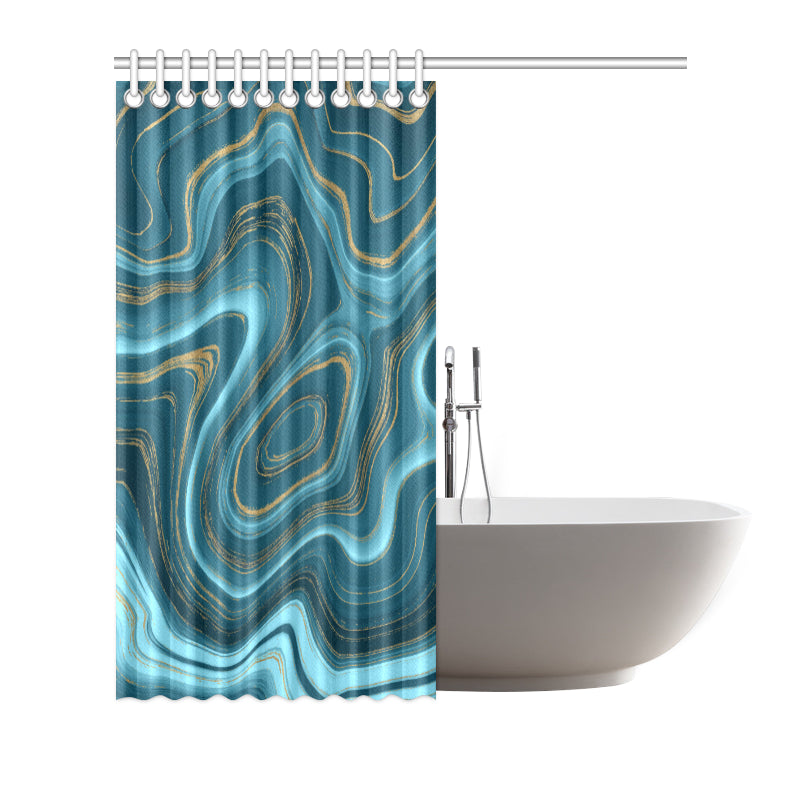 Liquid Pattern Print Design 04 Shower Curtain