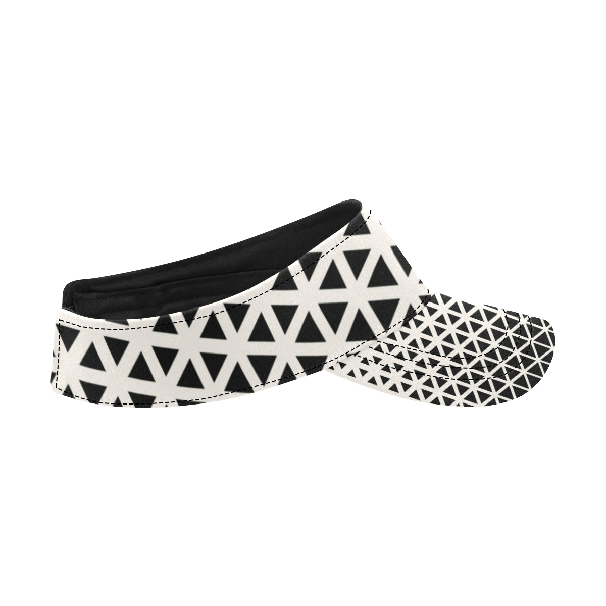 Geometric Black White Pattern Print Design 03 Unisex Sun Visor