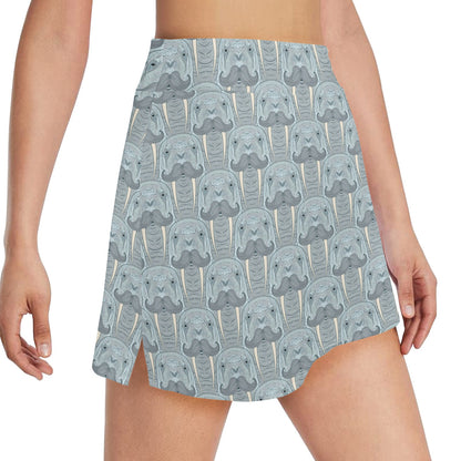 Walrus Print Design LKS402 17" Golf & Pickleball Skort with Pockets