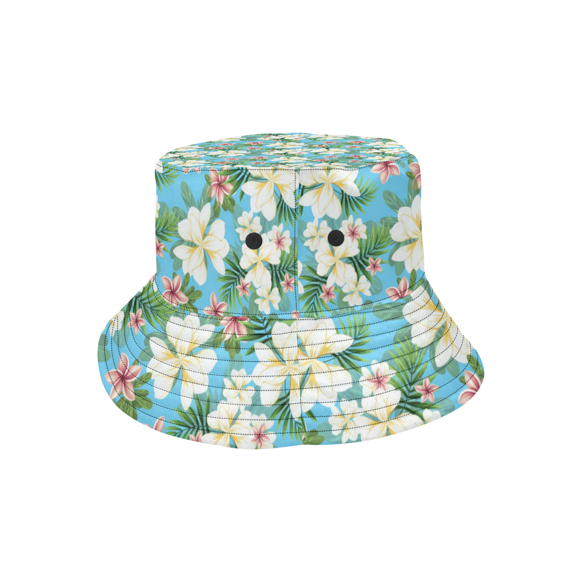 Plumeria Pattern Print Design PM028 Unisex Bucket Hat