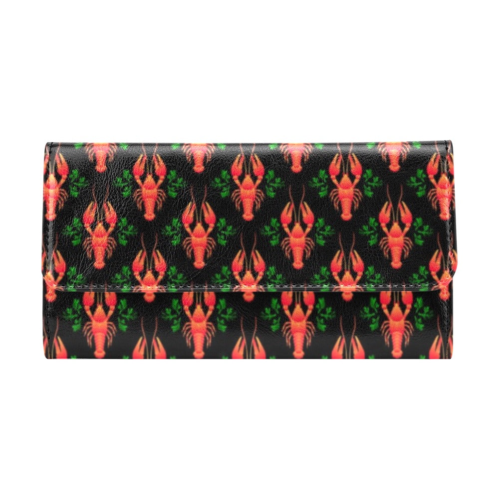 Lobster Print Design LKS403 Women's Trifold Wallet