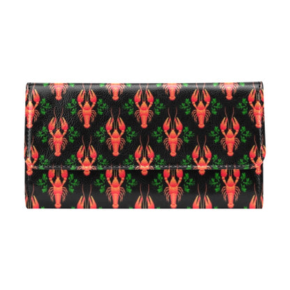 Lobster Print Design LKS403 Women's Trifold Wallet